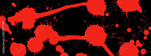 Red blood drops scattered texture. Splashes, smudges, and spray stains.