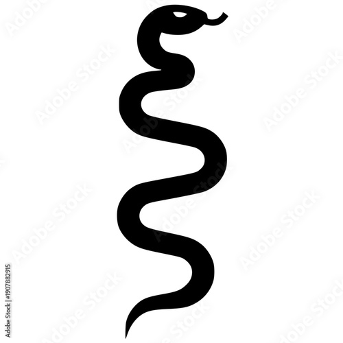 Wallpaper Mural Black snake silhouette Torontodigital.ca