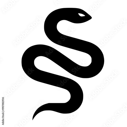 Wallpaper Mural Black snake silhouette Torontodigital.ca