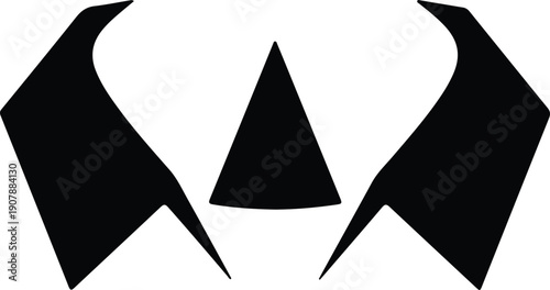 silhouette abstract geometric shapes modern design vector design