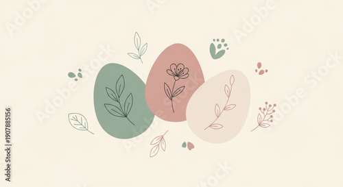 easter egg with flowers