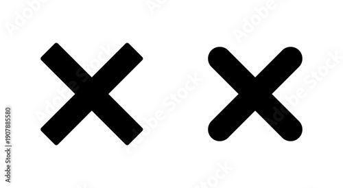 Close icon symbol for apps and websites. Delete sign and symbol. cross sign
