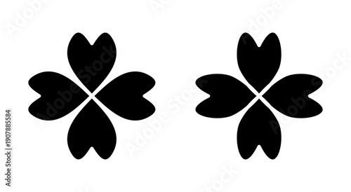 Clover icon symbol for apps and websites. clover sign and symbol. four leaf clover icon.