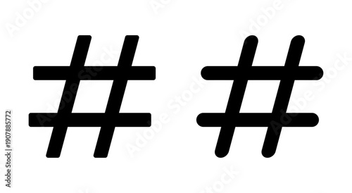 Hashtag icon symbol for apps and websites. hashtag sign and symbol