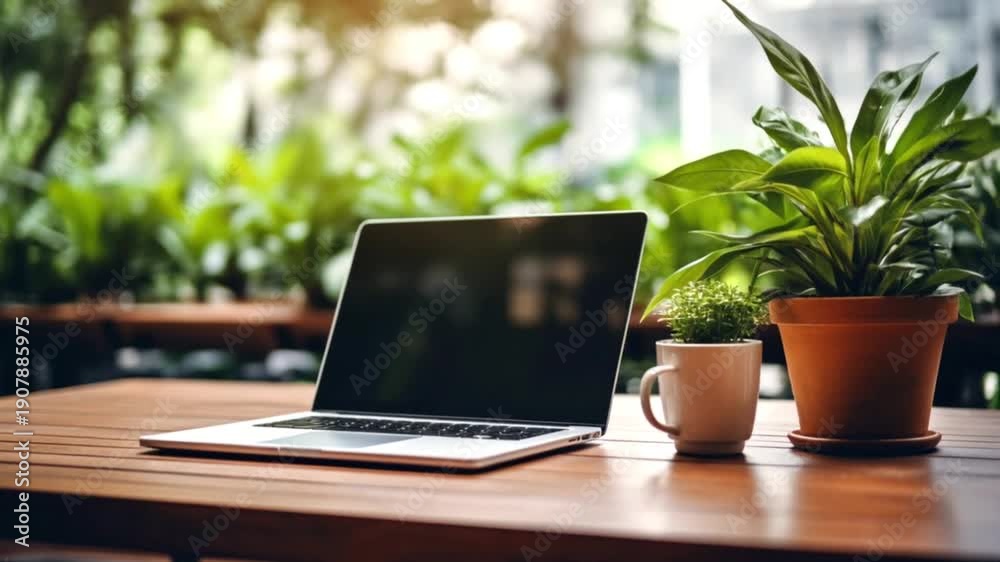 custom made wallpaper toronto digitalテーブルのPCとぼかし背景