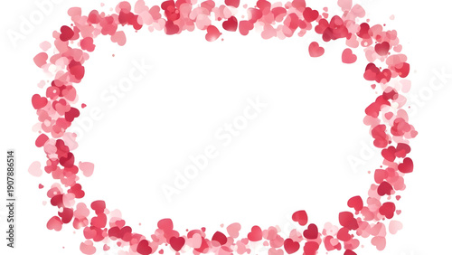 Romantic Heart Border With Copy Space On Black