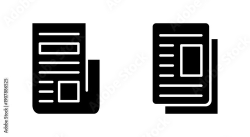 Newspaper icon symbol for apps and websites. news paper sign and symbol