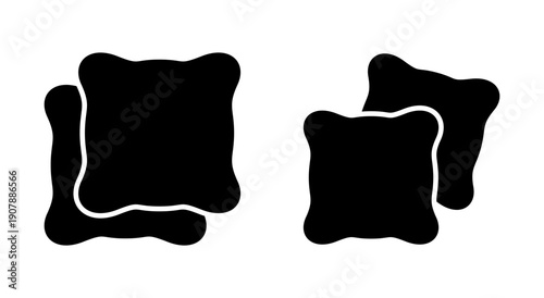 Pillow icon symbol for apps and websites. Pillow sign and symbol. Comfortable fluffy pillow