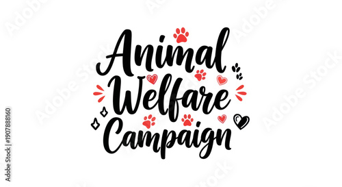 Animal welfare campaign typography design