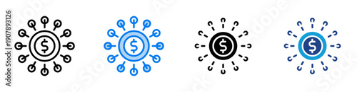 Diversify icon set multiple style collection