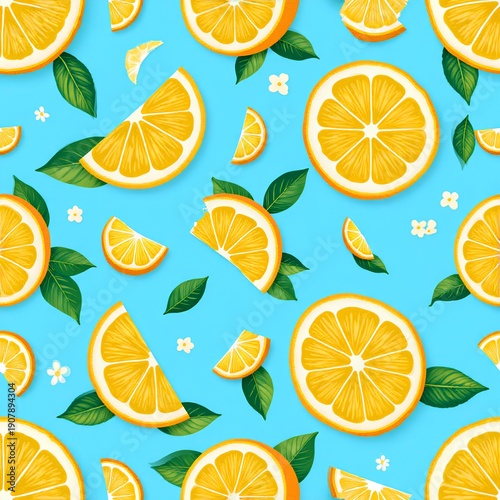 seamless pattern with lemons