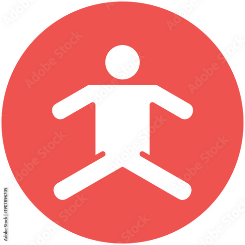 Stretching Athlete Icon