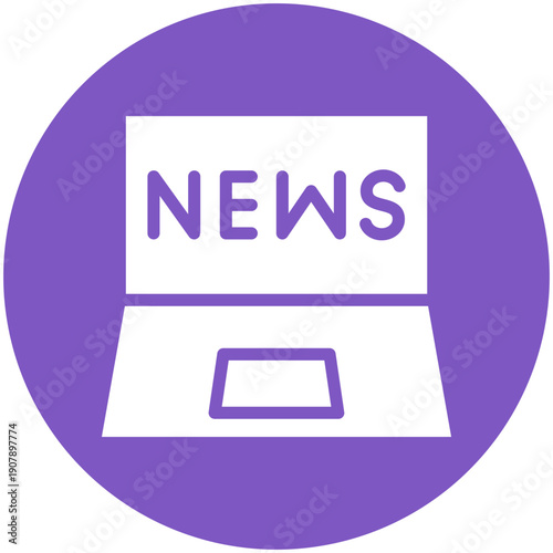 Laptop and News Icon