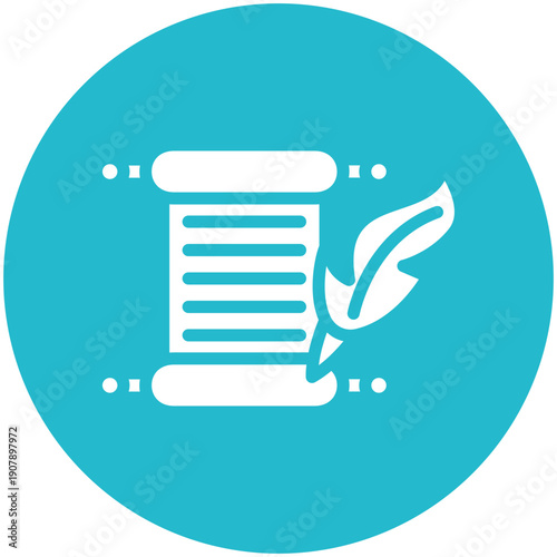 Scroll and Quill Icon