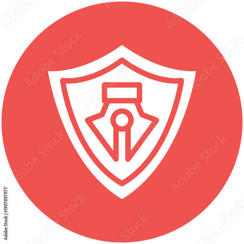 Shield and Pen Icon