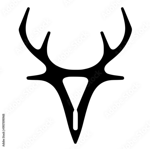 Deer bone logo silhouette