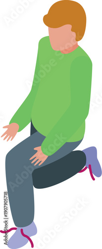 Breakdancer kneeling and performing a choreography step, expressing urban style and youthful energy