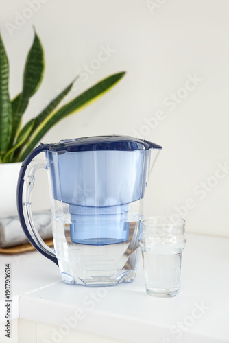 Water filter pitcher and gl...