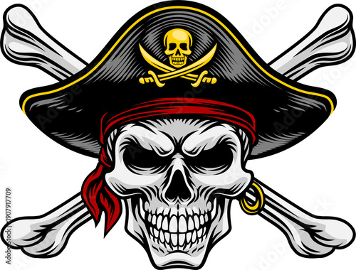 Pirate skull crossbones wea...