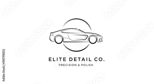 Elite Detail Co. Car Logo Design.