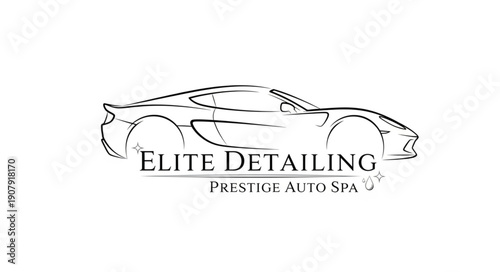 Elite Detailing Car Spa Logo Design.