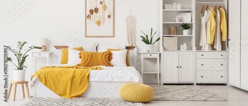 Interior of modern bedroom ...