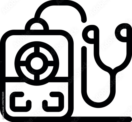 Voice recorder device playing audio, with headphones for private listening