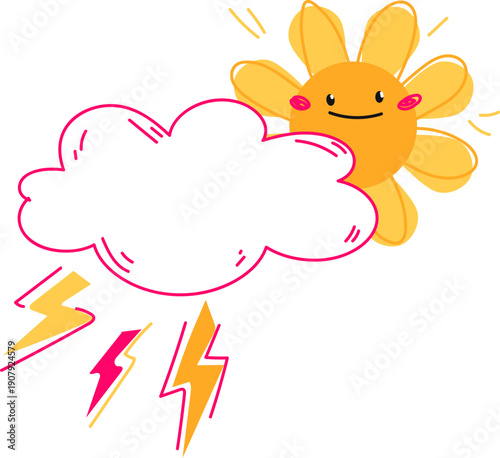 Sun behind Thunder Cloud