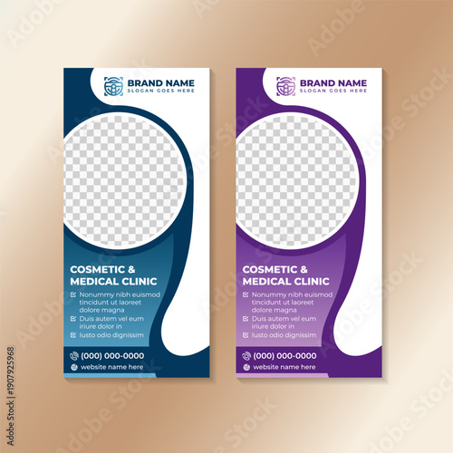 Medical Health care Multipurpose business pharmacy Beauty heart product promotion signage standee layout. Vertical X banner rollup banner set. design. hospital doctor clinic dental rollup x banner