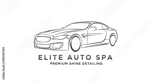 Luxury Car Spa Detailing Logo.