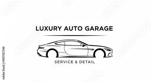 Luxury Car Garage Service Detail.