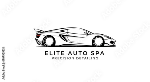 Luxury Sports Car Detailing Logo.
