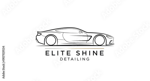 Luxury Sports Car Detailing Logo.