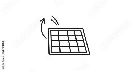 Icon depicting a grid with arrows for design or technology conceptualization needs