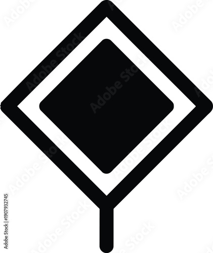 Road sing board design icon