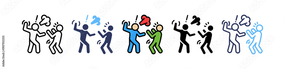 Fototapeta premium Aggressive Behavior isometric icon