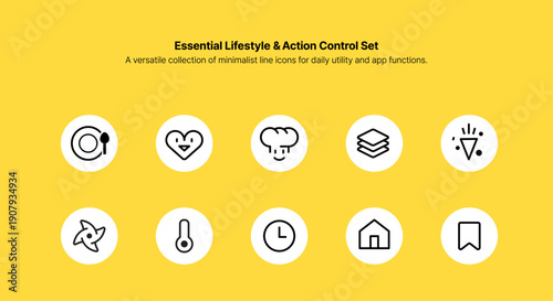 라이프스타일 및 액션 제어 아이콘
