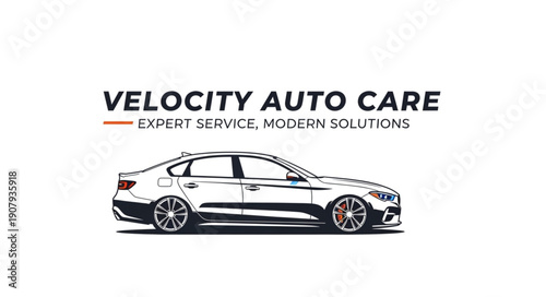 Modern Sedan Car Automotive Logo Design.