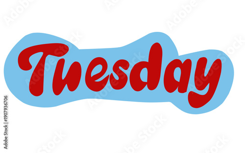 Tuesday in Bold Hand Lettering Style for Planner Design