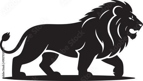 Regal Line Lion – Modern Minimal Flat Vector Logo Illustration