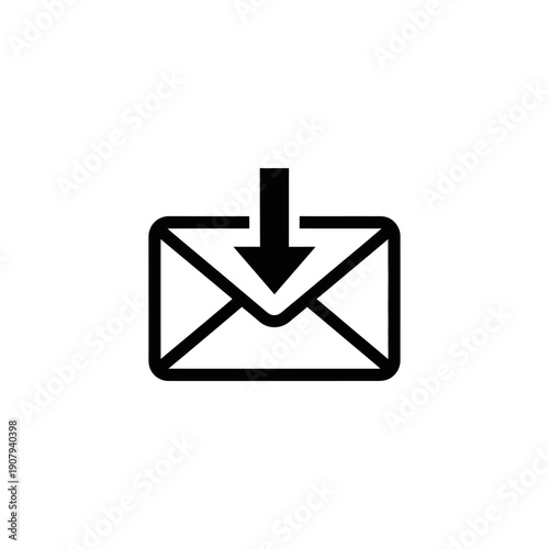 Vector design of incoming messages logo, symbol, sign, editable EPS 10