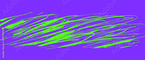 Hand-drawn wavy squiggles brush stroke neon colors background. Grungy paint green texture on abstract backdrop with rough pattern effect, bold ink uneven wavy lines for sport design. Vector grunge bg.