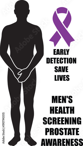 men's health screening prostate cancer awareness illustration