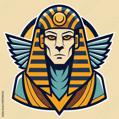 logo design vector icon mascot illustration character guardian sphinx