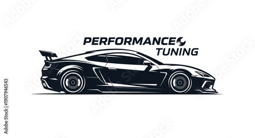 Performance Tuning Sports Car Illustration.