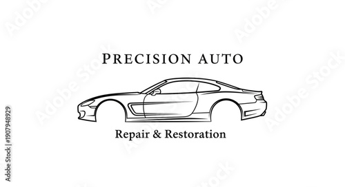 Precision Auto Repair Car Logo.