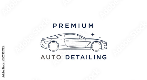 Premium Auto Detailing Car Service Logo.