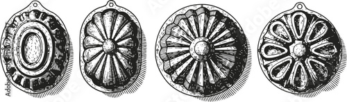 vintage citrus juicer molds collection four different fruit shaped metal kitchen tools for juice extraction