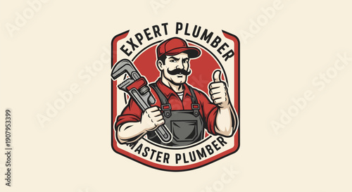 Expert Plumber Master Plumber Logo Design.