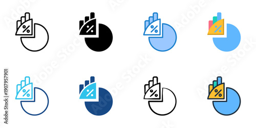 Capital Gains Tax icons set multiple style collection. Editable stroke 
